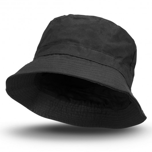 Black Oilskin Bucket Hats